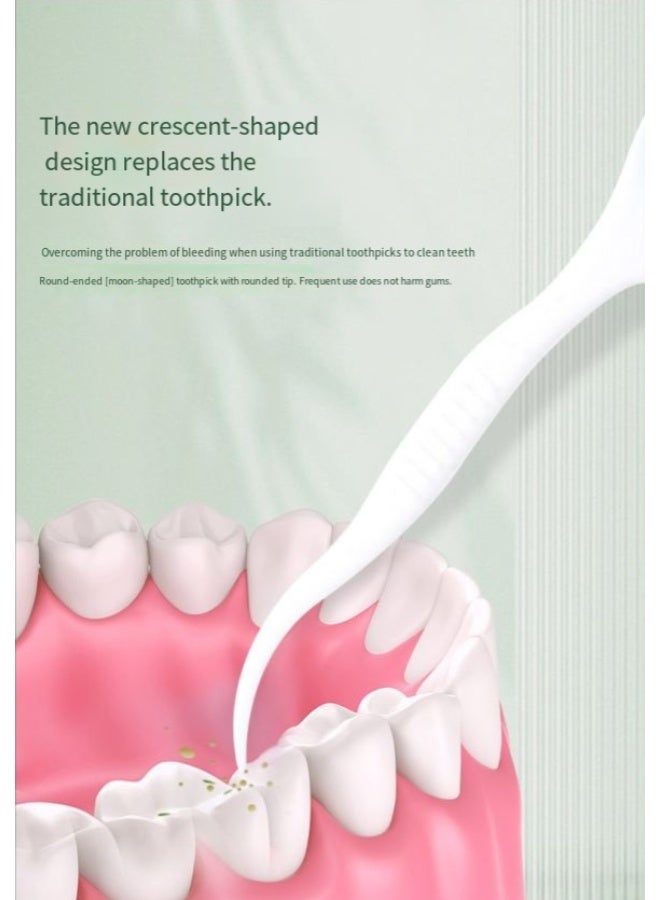 كيو زد 100 قطعة من خيط تنظيف الأسنان، أعواد تنظيف الأسنان، أعواد تنظيف الأسنان، تنظيف الأسنان، حجم عائلي (100 عود) - Image 3