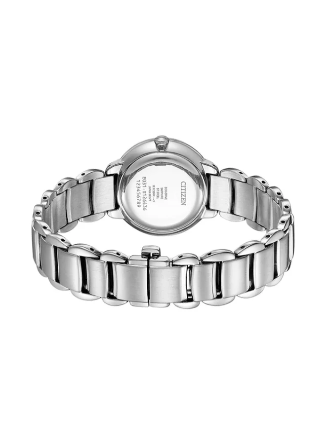 سيتيزن Women's Stainless Steel Strap Eco-Drive Standard Watch EM0920-86D - 28 mm