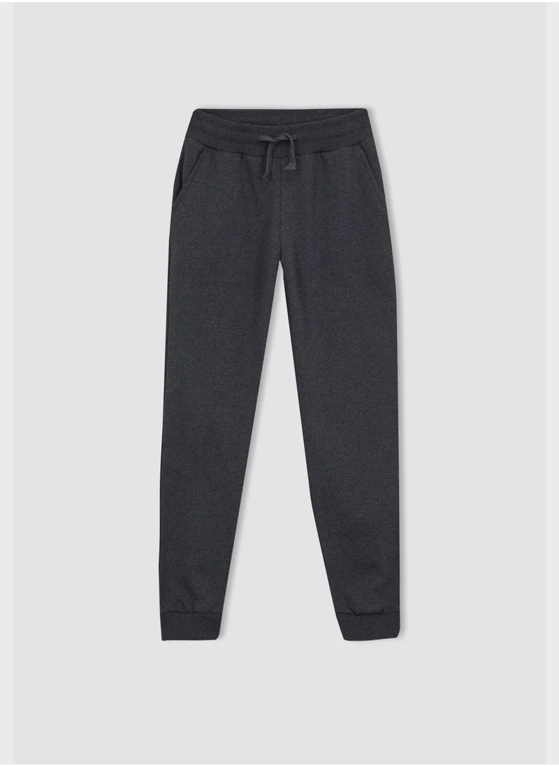 DeFacto Kids Text Print Hoodie & Sweatpants Set