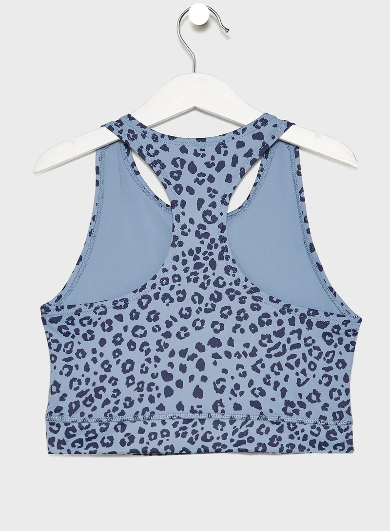 MANGO Kids Leopard Print Cropped Top