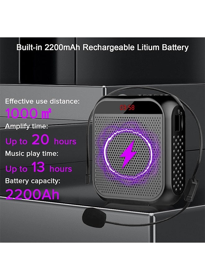 أوشن تعزيز الصوت المحمول مع بطارية الليثيوم، مع ميكروفون رأس سلكي وسماعة ترحيلية - Image 3