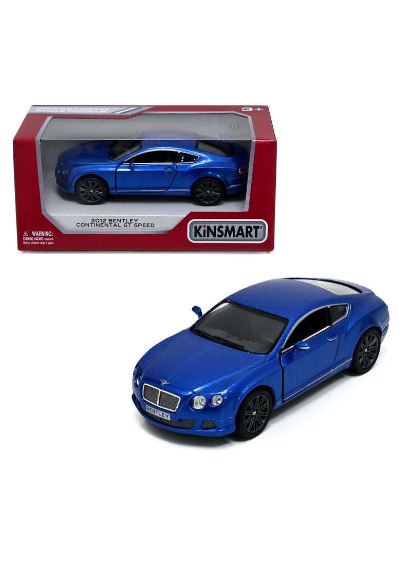 Kinsmart 2012 Bentley Continental GT Speed Car Die Cast Metal Doors Openable Pull Back Action Toy  - Image 1