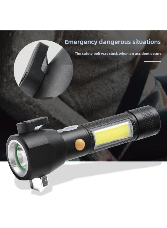 Safety Hammer Ten In One Multi-function Flashlight Car Self-rescue Broken Window Hammer Fire Emergency Outdoor Strong Flashlight-Color:Safety Hammer (extra Large Red)  - Image 4