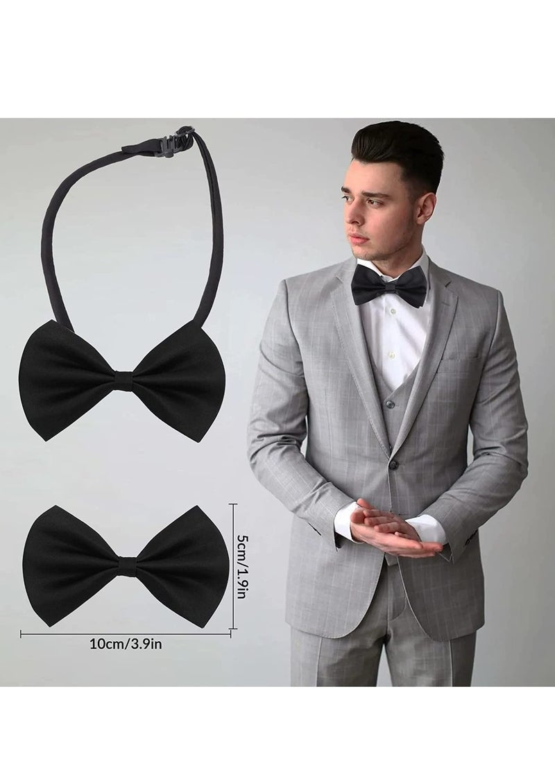 1920s Men Fancy Dress Accessories Set 5 Pieces, 1920s Men Accessories Set Includings Beret Hat, Adjustable Elastic Y-Back Suspenders, Bow Tie, Vintage Pocket Watch and Toy Handle - Image 3