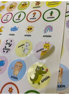 HSN Cute Animals Cat Dog Emoji Homework Label Sticker Teacher Well Done You Are Great Labels 96 Pieces  - Image 2