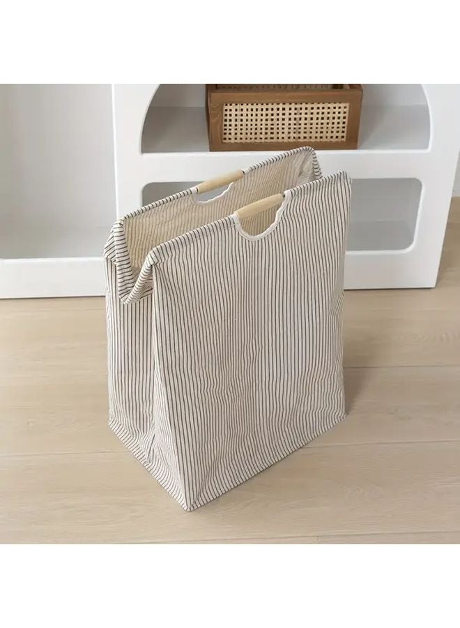 1pc Foldable Collapsible Laundry Basket With Handles Large Hamper For Clothes Towels Storage - Image 3