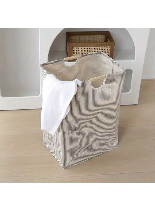 1pc Foldable Collapsible Laundry Basket With Handles Large Hamper For Clothes Towels Storage - Image 2