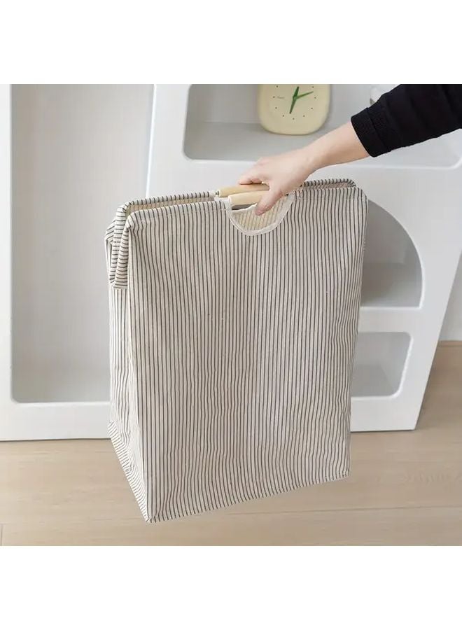 1pc Foldable Collapsible Laundry Basket With Handles Large Hamper For Clothes Towels Storage - Image 1
