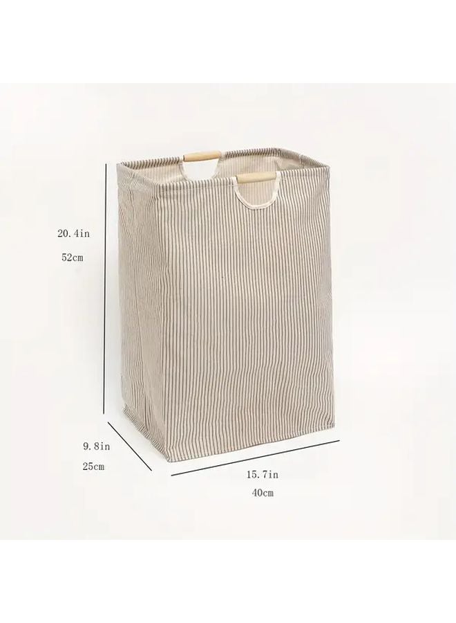 1pc Foldable Collapsible Laundry Basket With Handles Large Hamper For Clothes Towels Storage - Image 4