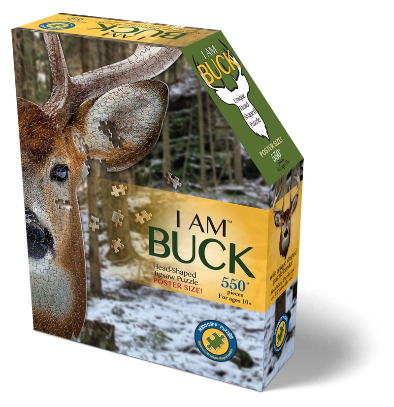 Madd Capp Puzzles  I AM Buck  550 pieces  Animal Shaped Jigsaw Puzzle - Image 3