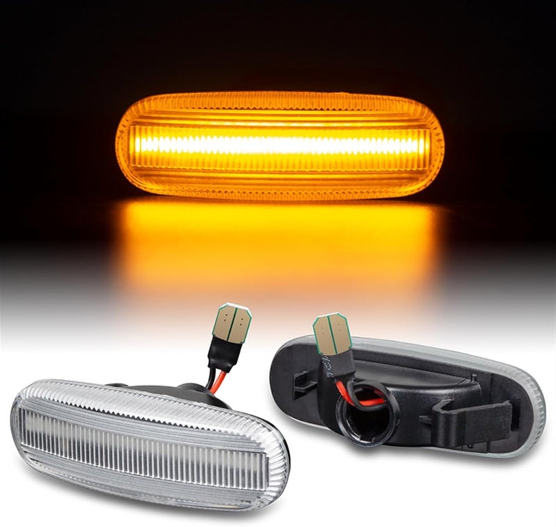 QASULER Dynamic Amber Side Marker Turn Signal Lights - Image 3