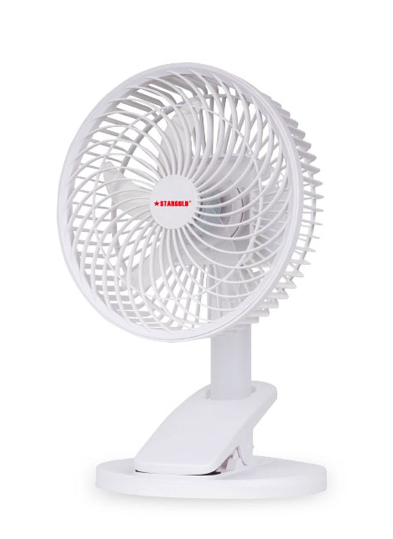 Stargold 8 Inch Rechargeable Table Fan Clip Fan Ceiling Fan With LED Light  - Image 1