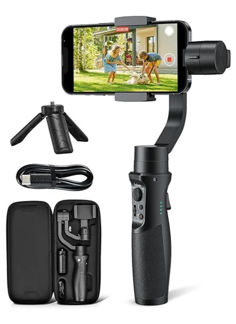 hohem - Hohem iSteady Mobile Plus 3-Axis Gimbal Stabilizer for Smartphones with Face and Object Tracking 600° Auto Rotation for Video Recording Compatible with Android and iPhone 14 15 Pro Max - Image 1