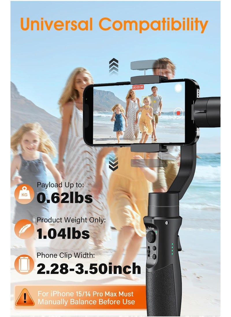hohem - Hohem iSteady Mobile Plus 3-Axis Gimbal Stabilizer for Smartphones with Face and Object Tracking 600° Auto Rotation for Video Recording Compatible with Android and iPhone 14 15 Pro Max - Image 1