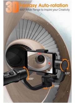 hohem Hohem iSteady Mobile Plus 3-Axis Gimbal Stabilizer for Smartphones with Face and Object Tracking 600° Auto Rotation for Video Recording Compatible with Android and iPhone 14 15 Pro Max  - Image 4