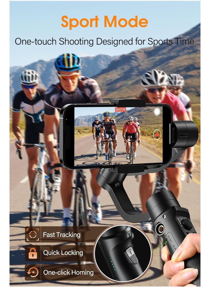 hohem - Hohem iSteady Mobile Plus 3-Axis Gimbal Stabilizer for Smartphones with Face and Object Tracking 600° Auto Rotation for Video Recording Compatible with Android and iPhone 14 15 Pro Max - Image 1