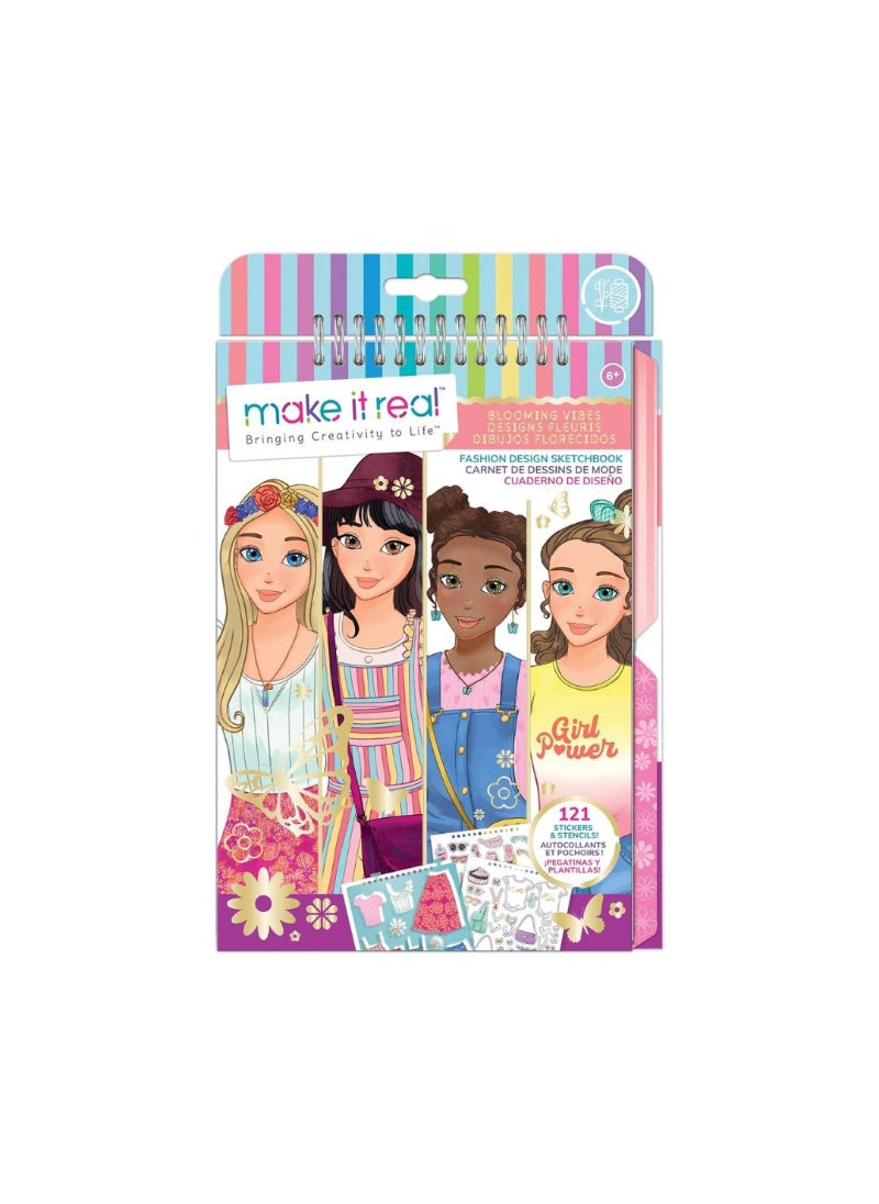Make It Real Make It Real Blooming Vibes Fashion Design Sketchbook 