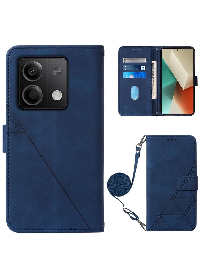 The Bros Case For Xiaomi Redmi Note 13 5G Global Crossbody 3D Embossed Flip Leather Phone Case