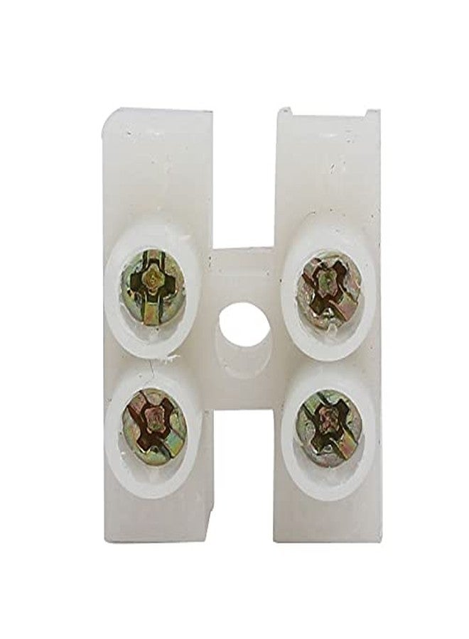 Rpi Shop - 2 Way Terminal Strip Screw Barrier Block, 2 Position Dual Row Type H Wire Connector, Insulated Electrical Connector Pack of 10 Pcs (White) - Image 2