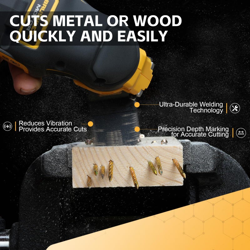 Bionso 22PCS Titanium Oscillating Tool Blade Cuts Metal and Wood, Sharp and Durable Multitool Blades, Multi Tool Blades Kits, Oscillating Saw Blades Fit Dewalt Milwaukee Ryobi Makita Worx Rockwell Wen - Image 5
