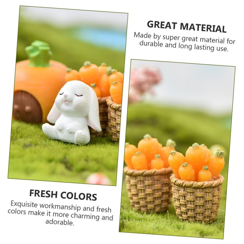15 Pcs Resin Easter Bunny Figurines Succulent Bonsai Ornaments Garden Decor - Image 4