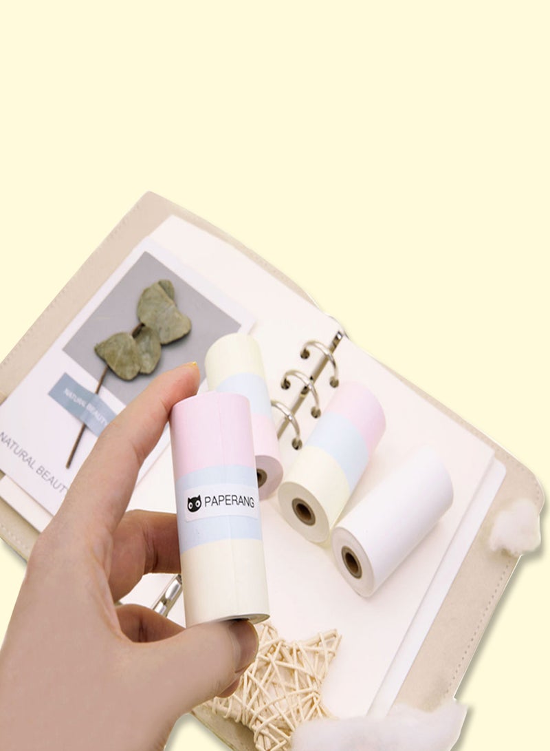 Paperang Thermal Printing Paper Colorful Thermal Printing Paper Compatible with Paperang Pocket Printer P1/P1S/P2 57*30mm(3 Rolls) - Image 4