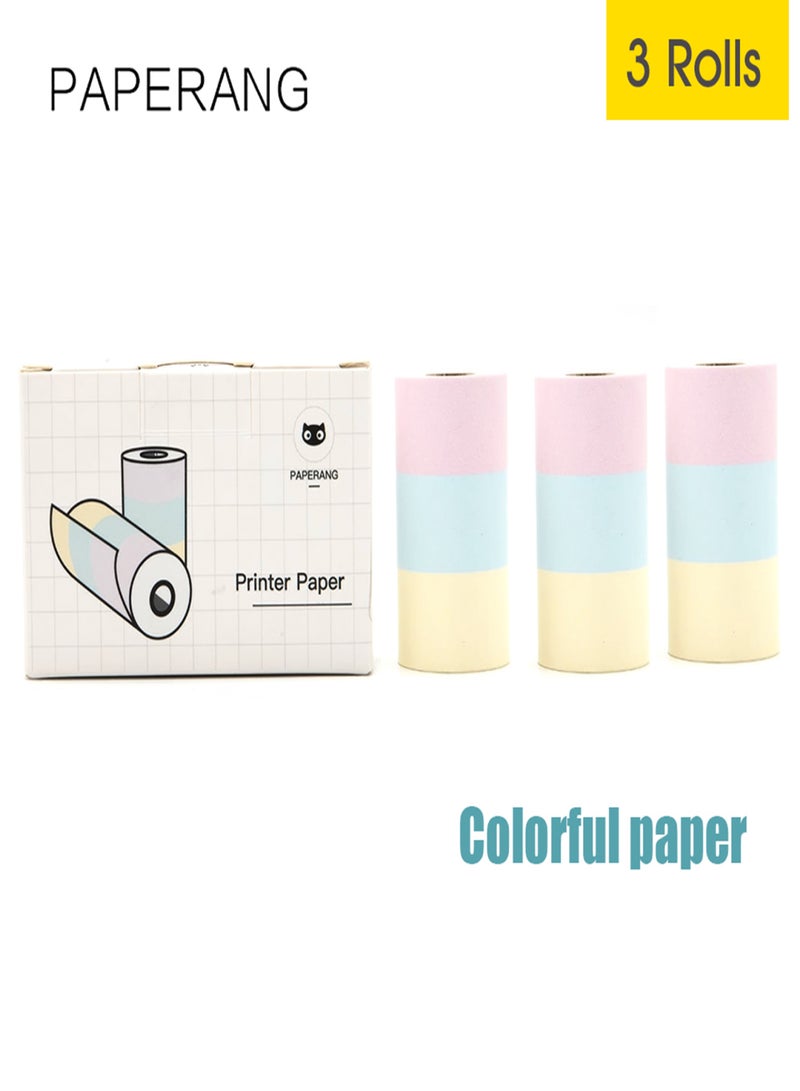 Paperang Thermal Printing Paper Colorful Thermal Printing Paper Compatible with Paperang Pocket Printer P1/P1S/P2 57*30mm(3 Rolls) - Image 5