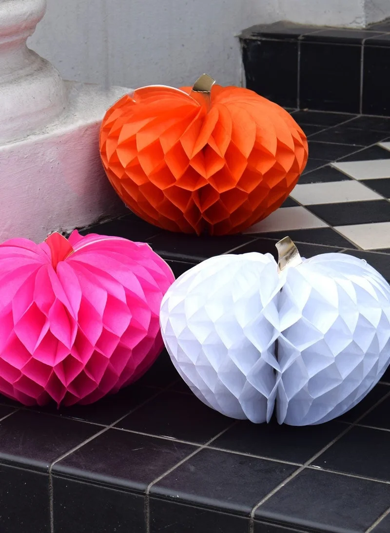 Talking Tables Pumpkin Honeycomb Decorations