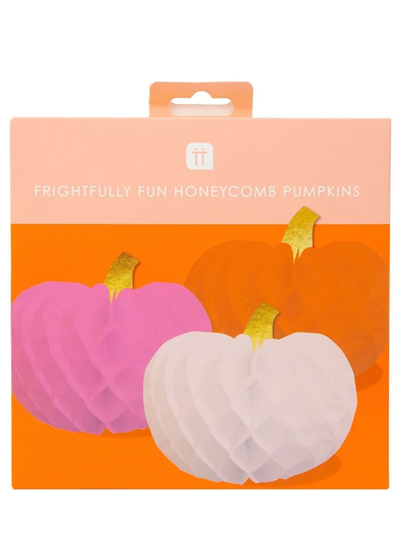 Talking Tables Pumpkin Honeycomb Decorations