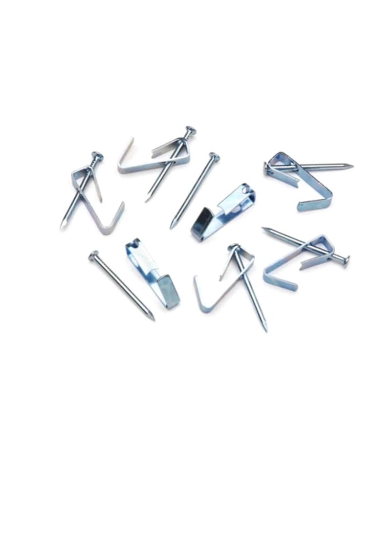 Picture Hangers Hooks with Nails 10 lb Zinc Plated 8 pcs - Image 1