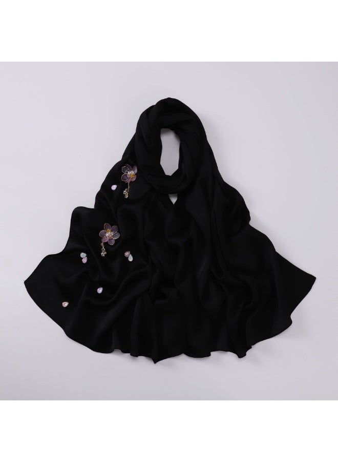 Nariele طرحة زهور مصنوعة يدويًا من الساتان الشيفون الصيني الجديد - Image 1