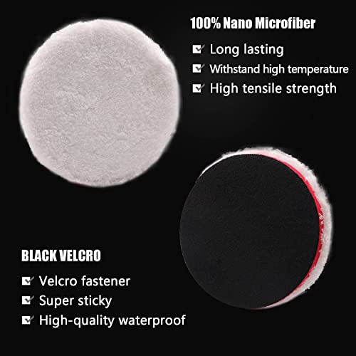 ZFE Buffing Polishing Pads, ZFE 7Pcs 6"(150mm) Waffle Foam Buffing Pads Polishing Pads Wool Pad Kit for 6Inch Backing Plate RO/DA/GA Car Polisher Boat Compounding, Polishing and Waxing - Image 4