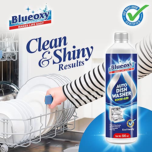 BLUEOXY سائل مساعد شطف غسالة الصحون BLUEOXY | تجفيف قوي | مساعد شطف لغسالة الصحون | لمعان سريع وإجراء تجفيف سريع | تركيبة بيئية | 500 مل | الكمية 2 - Image 4