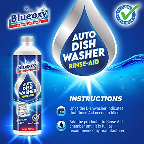BLUEOXY سائل مساعد شطف غسالة الصحون BLUEOXY | تجفيف قوي | مساعد شطف لغسالة الصحون | لمعان سريع وإجراء تجفيف سريع | تركيبة بيئية | 500 مل | الكمية 2 - Image 3