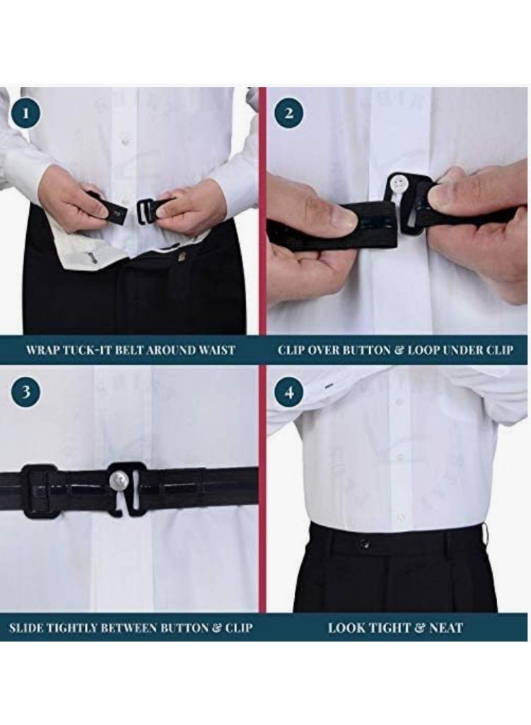 Men's adjustable, hidden, anti-slip and anti-wrinkle shirt fastening belt, for securing the shirt inside the pants. - Image 2