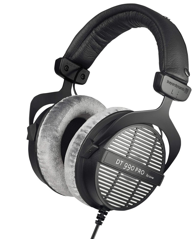 Beyer Dynamic beyerdynamic DT 990 PRO Over-Ear Studio Monitor Headphones - Open-Back Stereo Construction, Wired (80 Ohm, Grey) (Renewed) - Image 1
