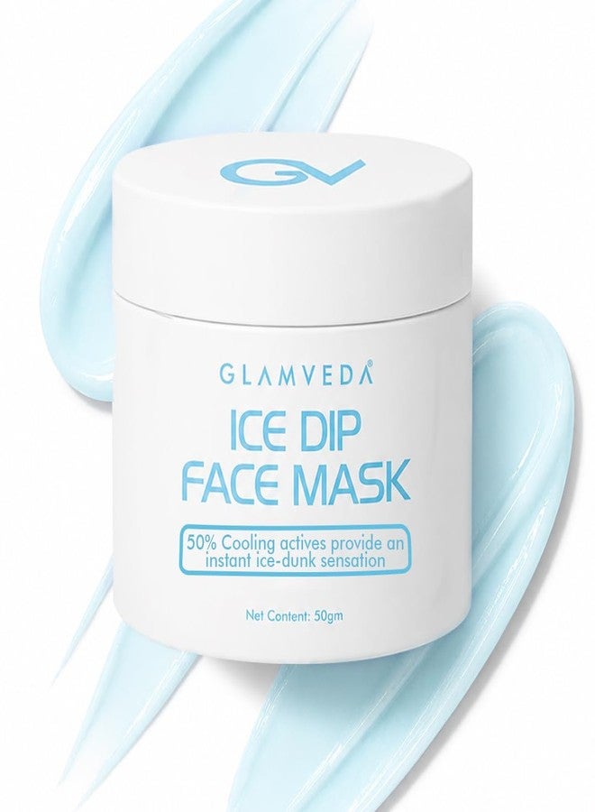 Glamveda Hyaluronic acid Ice Dip Cooling Face Mask | Instant Ice-Dunk Sensation | For Instant Hydration, Skin Tightening & Pore Reduction| Boosts Collagen Production | Skin Brightening face Mask | 50g - Image 1