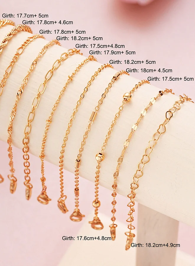 Take Two Set of 11 - Textured Chain Bracelets