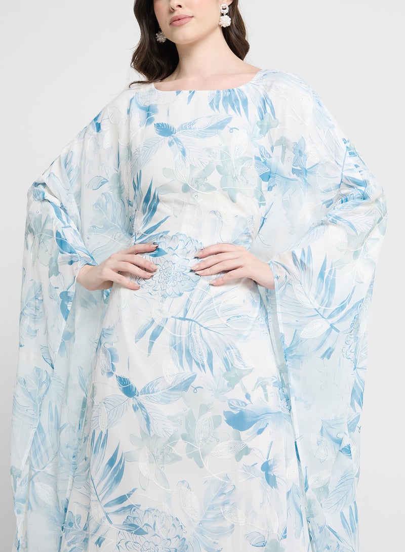 Khizana Floral Print Kaftan - Image 3