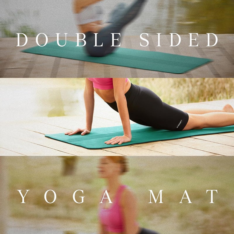 ADIDAS Double Sided Yoga Mat - 6mm - Pure Teal - Image 4