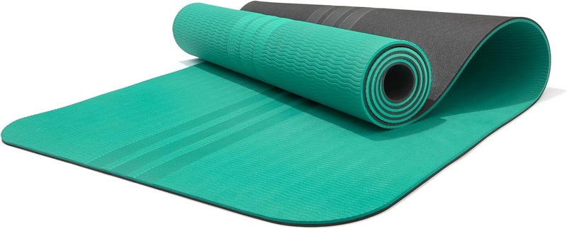ADIDAS Double Sided Yoga Mat - 6mm - Pure Teal - Image 1
