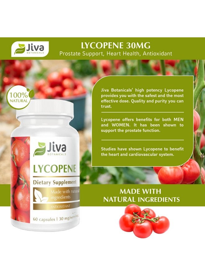 Jiva BOTANICALS Lycopene Supplement 30 Mg Capsulesmade With Tomato Fruit Extract Higher Dosage Than Lycopene 20Mg Support Normal Prostate Health And Normal Heart Function.60 Vegan Capsule - Image 3