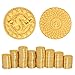 Byhoo 50 PCS DND Fantasy Metal Gold Coins Leather Pouch for Dungeons Dragons Novelty Tabletop RPG Board Games Tokens Treasure Coins for Party Tablelap Games Accessories Addons Medieval Game - Image 3