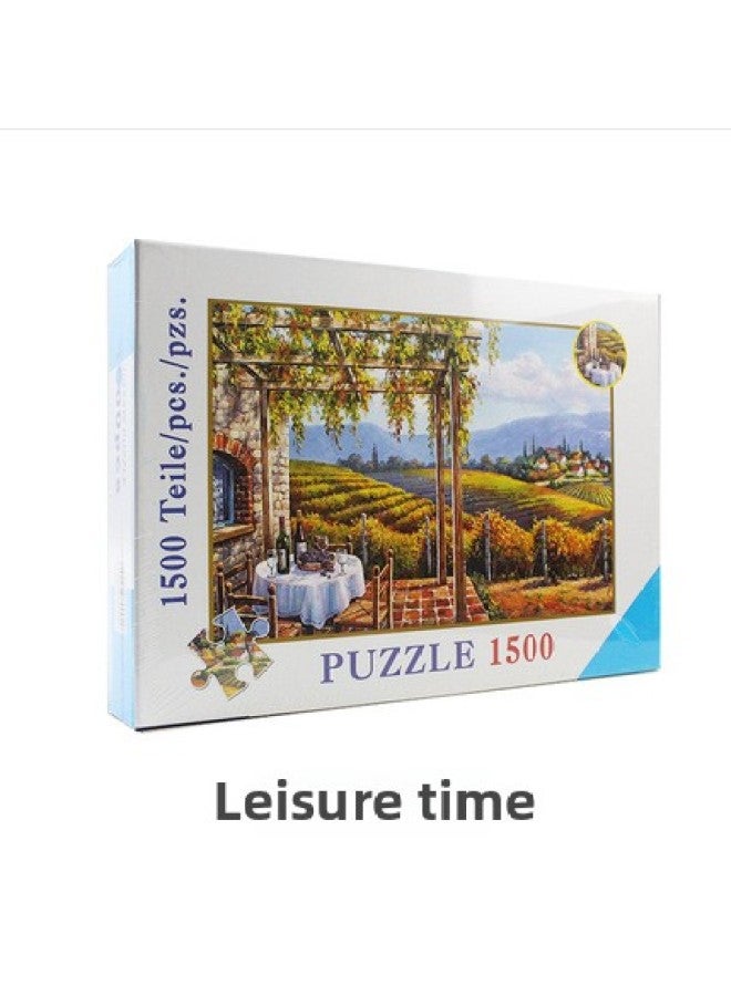 أحجية للكبار 1500 قطعة من الورق السميك، ألغاز منظر طبيعي، من الصعب للغاية حرق لعبة الدماغ، ألعاب تعليمية لغرفة المعيشة، صورة معلقة - اللون: 8820، وقت الفراغ - Image 1