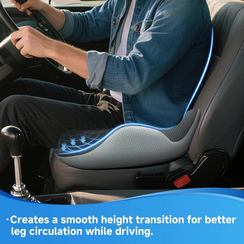 japiroc Semi Truck Seat Cushion for Truck Driver - Ultimate Memory Foam for Back Support & Pain Relief - Gray - Image 4