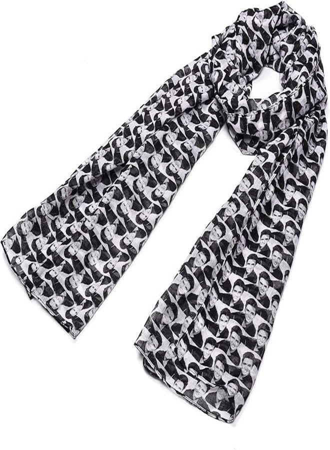 Lingso Women Scarf for Girl Boy Gift Fashion Men's Black Wrap scarf for men - Image 4