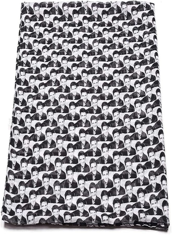 Lingso Women Scarf for Girl Boy Gift Fashion Men's Black Wrap scarf for men - Image 2