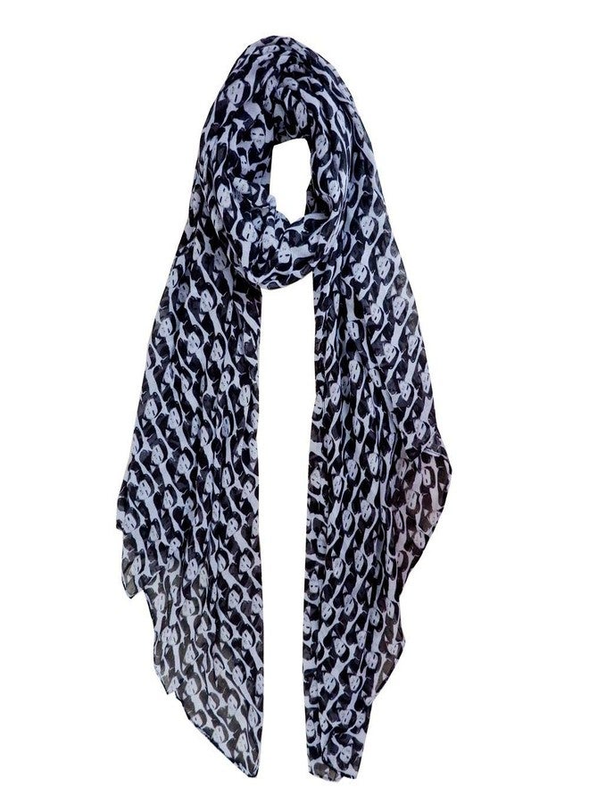 Lingso Women Scarf for Girl Boy Gift Fashion Men's Black Wrap scarf for men - Image 1
