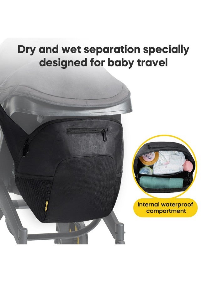 mamatepe Storage Bag Compatible with Doona Infant Car Seat, Organizer Bag,Wearable Backpack for Baby Travel,Stroller Bag for Doona Car Seat & Stroller (Black) - Image 3