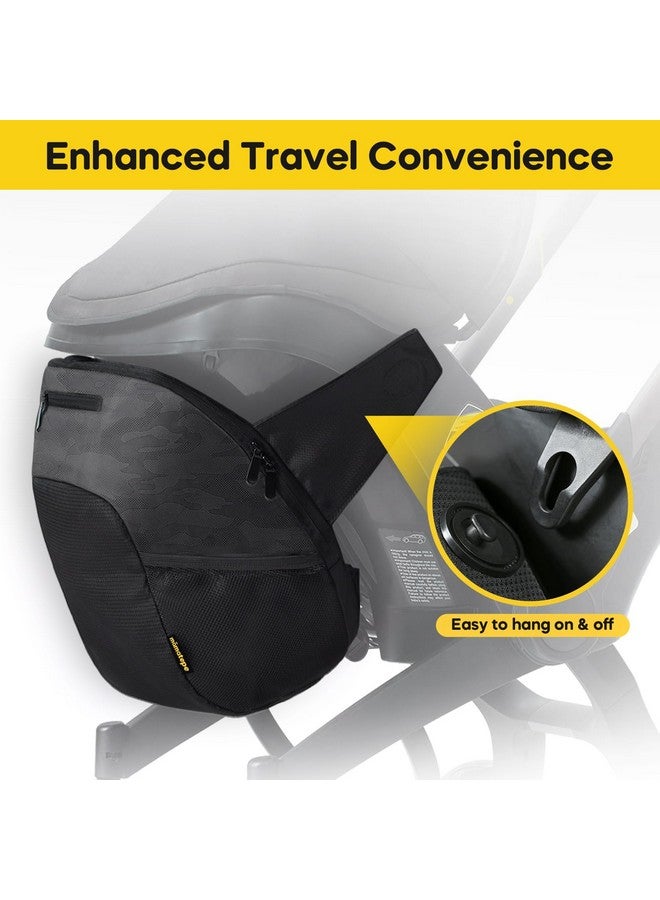 mamatepe Storage Bag Compatible with Doona Infant Car Seat, Organizer Bag,Wearable Backpack for Baby Travel,Stroller Bag for Doona Car Seat & Stroller (Black) - Image 5